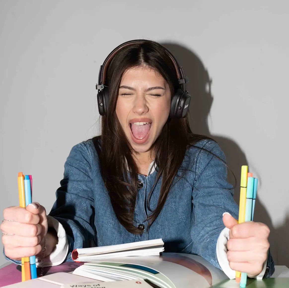 Student with dark hair